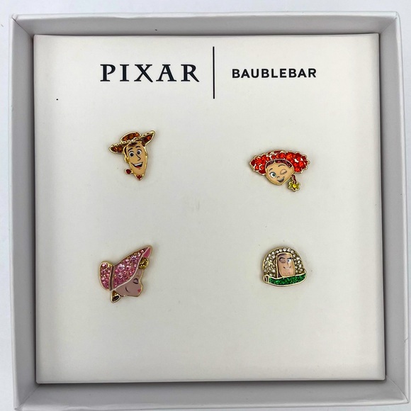 Disney Pixar BaubleBar Toy Story Enamel Earrings Pins NIB - Picture 1 of 5